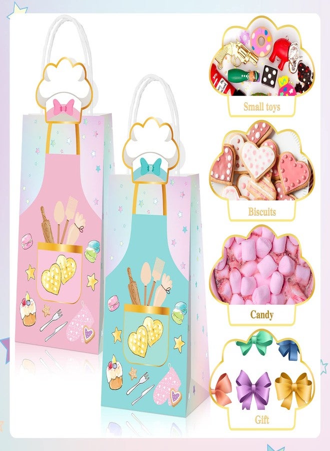 Liliful 16 Pcs Baking Party Favors Little Bakers Gift Bags with Handles Paper Goody Treat Candy Bags Bakery Pattern Goodie Birthday Baking School Party Supplies Decor Decorations for Kid Adult - Image 3